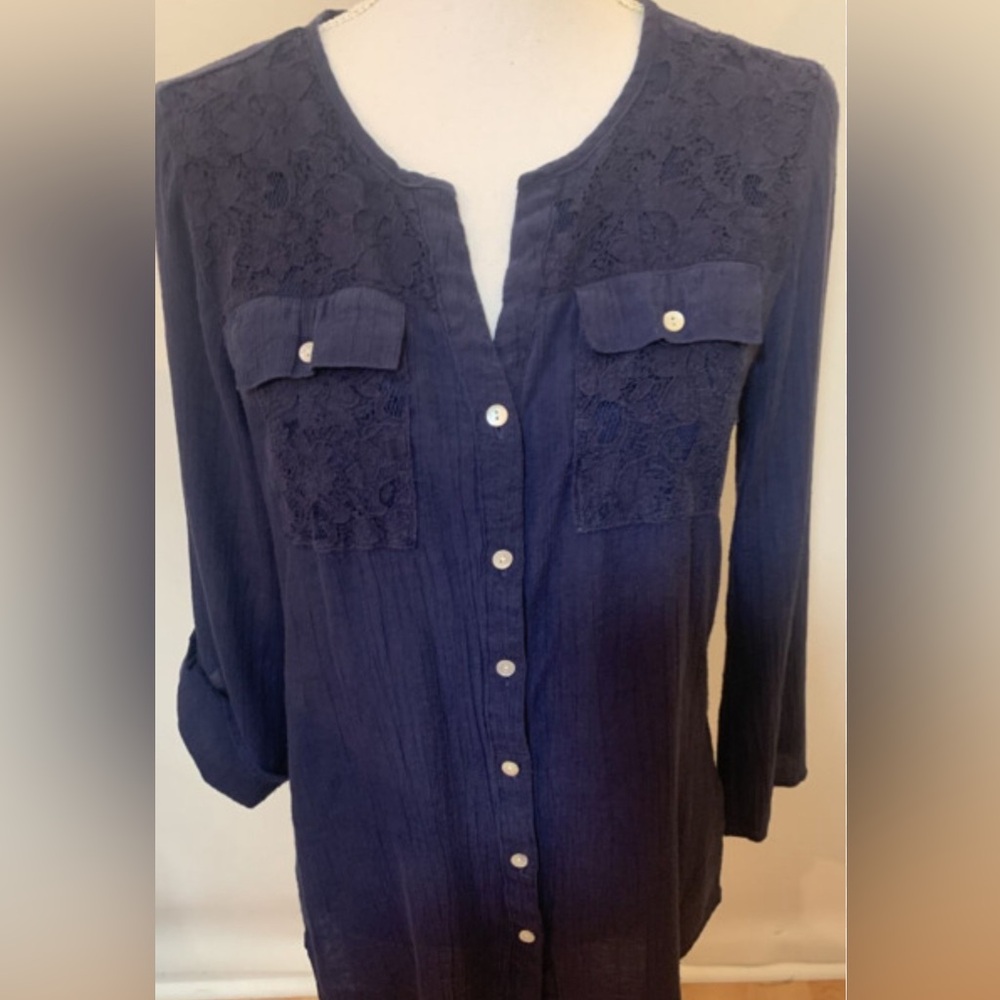 NY Collection 3/4 sleeves shirt size S